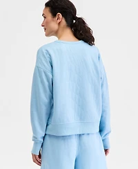 Id Ideology Women's Quilted Reversible Crewneck Sweatshirt, Macy's Exclusive