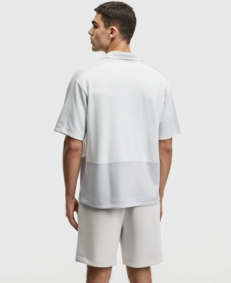 Mode of One Men's Relaxed-Fit Spliced Polo Shirt, Macy's Exclusive