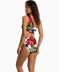 Lauren Ralph Women's One-Shoulder Cutout One-Piece Swimsuit