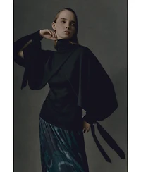 Leem Women's Layered Butterfly Sleeve Knitted Sweater