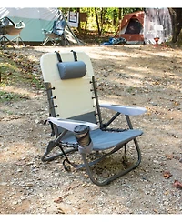 Camp & Go 2 x 2 x 3 ft Slate Lace Up Backpack Chair