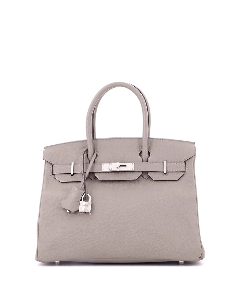 Pre-Owned HERMES Birkin 30 Handbag Epsom with Palladium Hardware