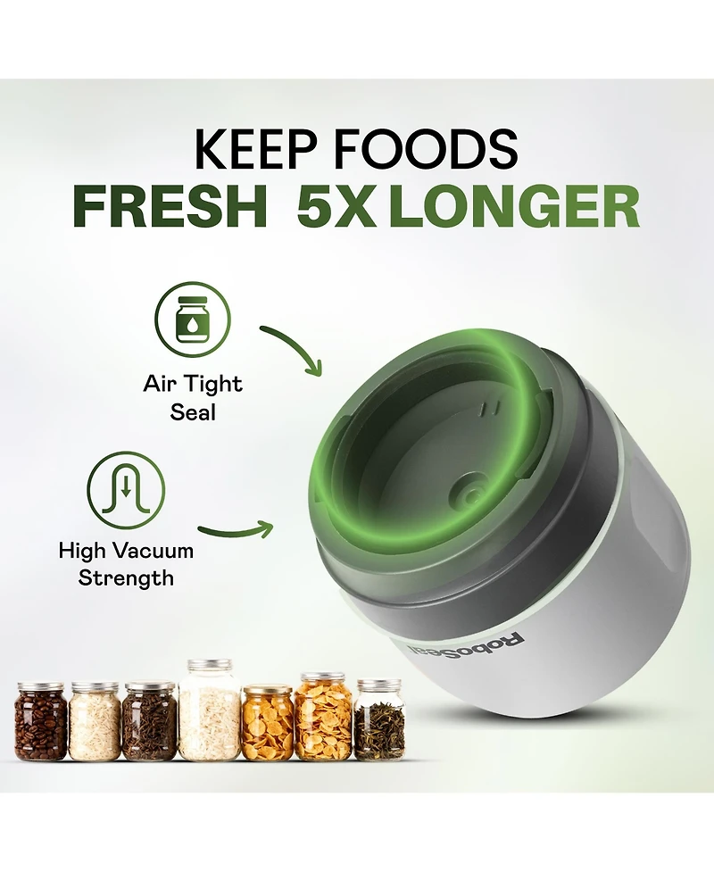 Roboseal Rechargeable Mason Jar Vacuum Sealer