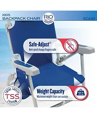 Rio Beach 2 x 2 x 2 ft Multi Kids Backpack Chair