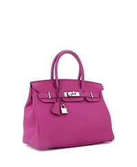 Pre-Owned HERMES Birkin 30 Handbag Pink Togo with Palladium Hardware