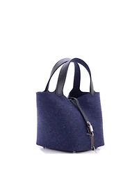 Pre-Owned HERMES Mm Picotin Lock Bag Felt with Leather