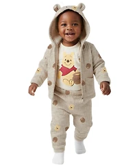 Disney Baby Boys' Pooh Jacket, Bodysuit & Pants, 3-Piece Set