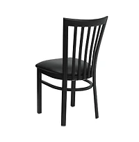 Emma+Oliver 2 Pack School House Back Metal Restaurant Chair