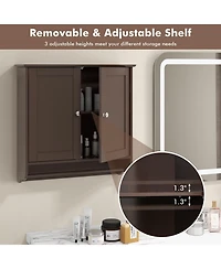 Volenca Wall-Mount Bathroom Medicine Cabinet with Storage and Towel Bar