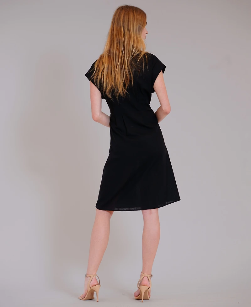 julia jordan Women's Pintuck-Waist Shirtdress