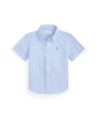 Polo Ralph Lauren Baby Boys' Striped Collared Seersucker Shirt