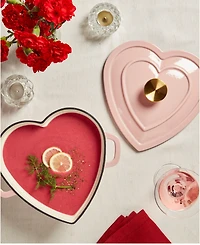 Smith and Clark Ironworks 3-Quart Enameled Cast Iron Heart-Shaped Dutch Oven