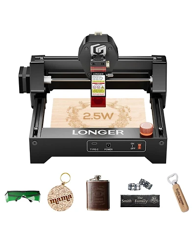 Zachvo 2.5W Mini Laser Engraver with 130×140mm Working Area, 0.04mm Spot, Usb/WiFi/App Control