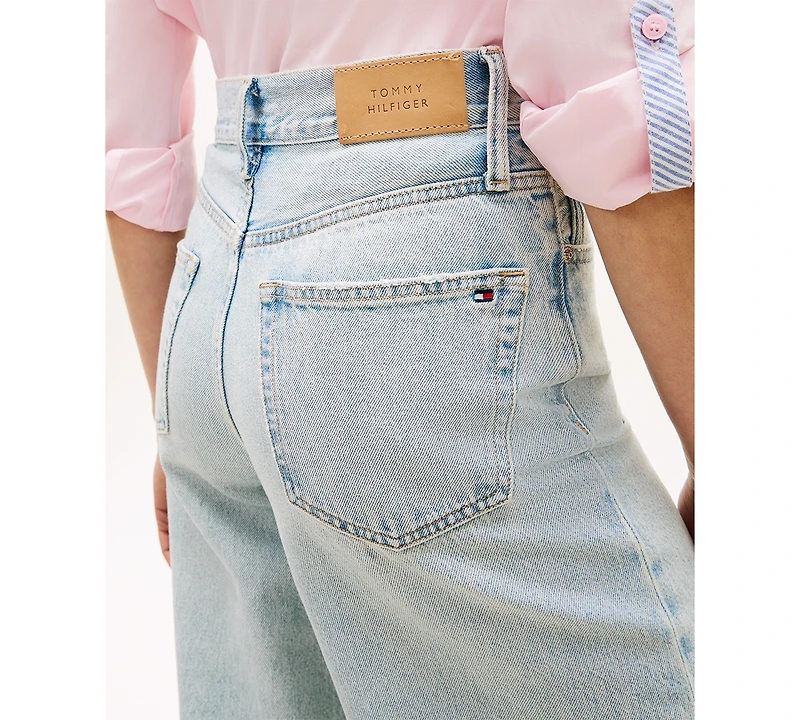 Tommy Hilfiger Women's Eve 70's Wide Leg Ankle Jeans