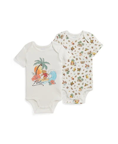 Polo Ralph Lauren Baby Boys' Crewneck Bodysuits, 2-Pack