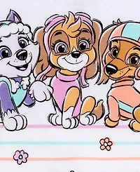 Paw Patrol Girls' Toddler 2T-4T Graphic Tops, Shorts and Pants, 4-Piece Pajama Set