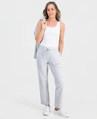 Style & Co Petite Heathered Knit Drawstring Pants, Macy's Exclusive