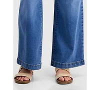 Style & Co Petite High-Rise Wide-Leg Jeans, Macy's Exclusive