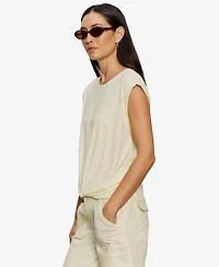 Sanctuary Women's Knot-Front Crewneck Muscle Tee