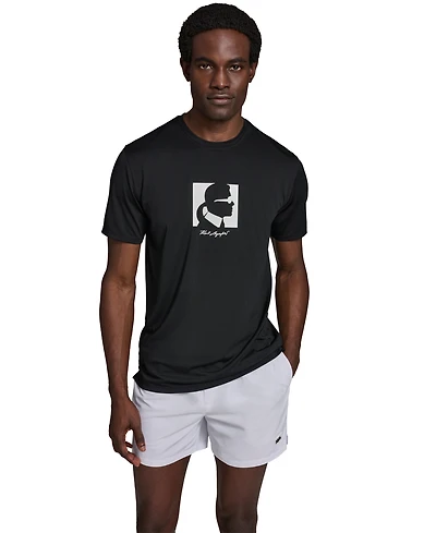 Karl Lagerfeld Paris Men's Short-Sleeve Icon Rashguard