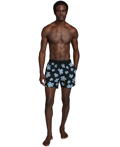 Karl Lagerfeld Paris Men's Regular-Fit Quick-Dry 5" Swim Trunks with Boxer Brief Liner