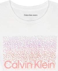 Calvin Klein Girls' 7-16 Ck Ombre Logo Short-Sleeve T-Shirt
