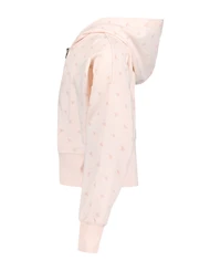 Calvin Klein Girls' 7-16 Flocked Zip-Front Hoodie