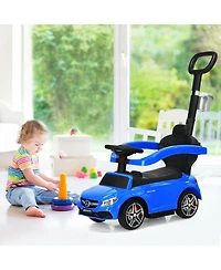 Mecale 3-in-1 Ride on Push Car Mercedes-Benz Licensed Sliding with Canopy