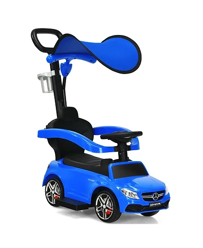 Mecale 3-in-1 Ride on Push Car Mercedes-Benz Licensed Sliding with Canopy