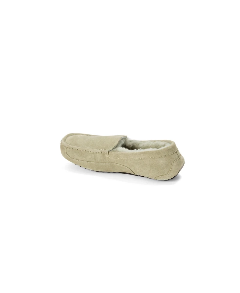 Dearfoams Men's Fireside By Melbourne Genuine Shearling Moccasin Slipper