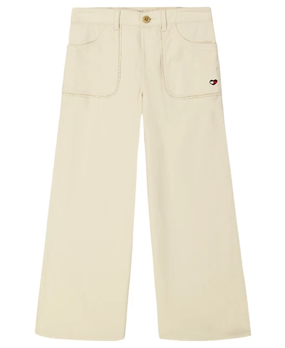Tommy Hilfiger Girls' 7-16 Twill Wide-Leg Pants