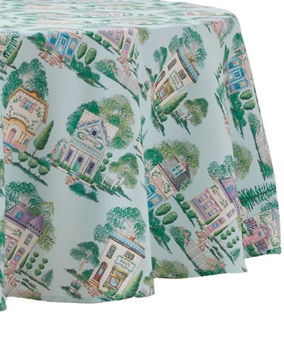 Lenox Spice Village Cottage Design Round Tablecloth, 70"