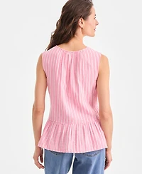 Style & Co Women's Cotton Gauze Sleeveless Blouse, Macy's Exclusive