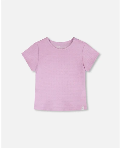 Deux par Deux Little Girls Crinkle Jersey T-Shirt