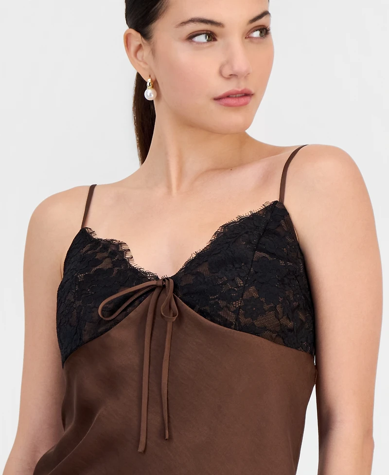 Bar Iii Women's Lace-Trim Cami Top, Macy's Exclusive