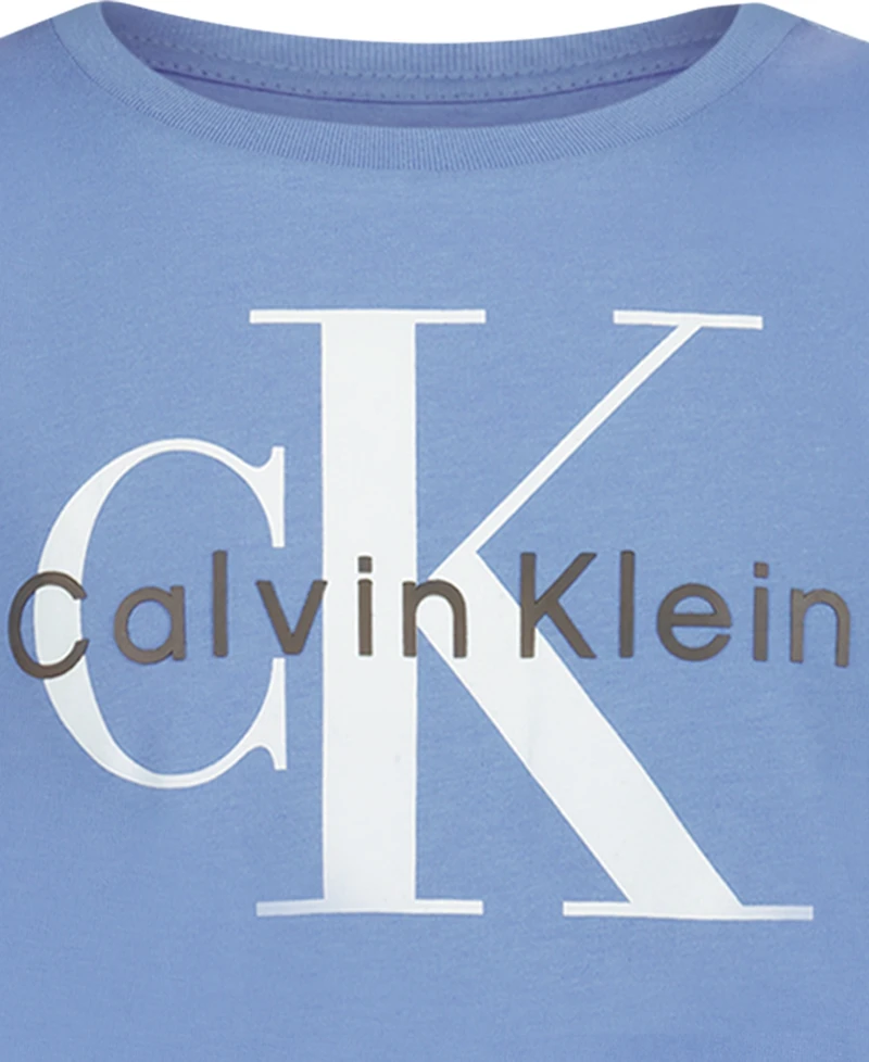 Calvin Klein Boys' 8-20 Monologo Crewneck Short-Sleeve T-Shirt