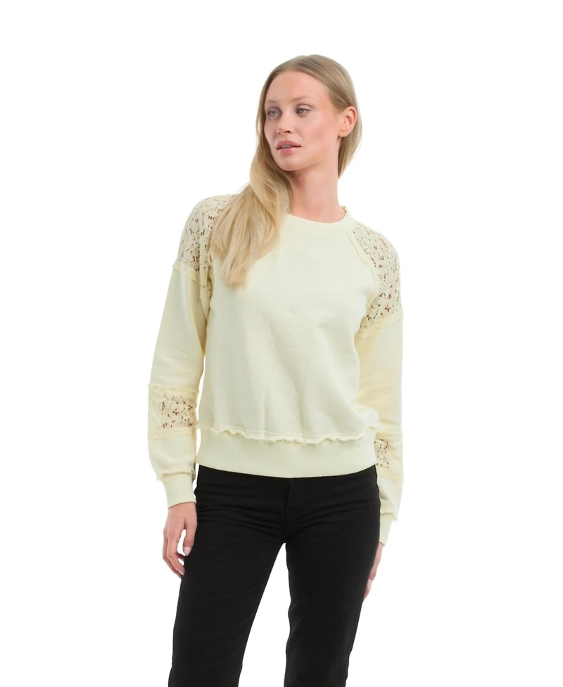 Wilt Clothing Women's Lace Details Sweatshirt