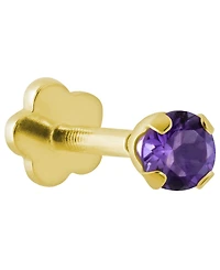 Macy's White Topaz (1/6 ct. t.w.) Stud Earrings 14k Yellow Gold (Also Available Multi-Stones)