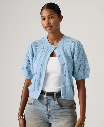 Levi's Women's Pauline Pointelle Short-Sleeve Cardigan