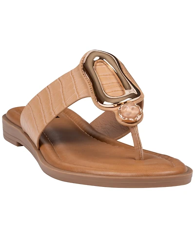 Gc Shoes Women's Evarie Hardware Flat Sandals