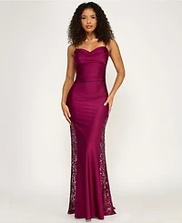 Katia Rae Juniors' Cowl Neck Gown
