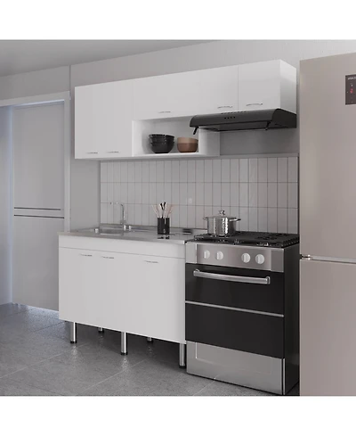 Fm Furniture El Capitan Modular Kitchen Set - Complete Solution for Modern Kitchens with Storage, Kronos