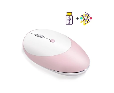 Risokeys Tri Mode Silent Wireless Mouse Bluetooth and 2.4G 3 Speed Dpi Office Mouse