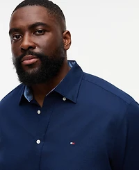 Tommy Hilfiger Men's Big & Tall Button-Front Short-Sleeve Shirt