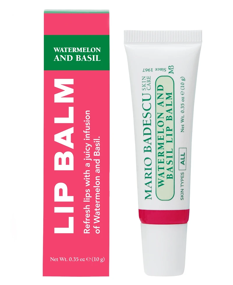 Mario Badescu Watermelon and Basil Lip Balm, 0.35 oz.