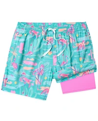 Chubbies Men's Single and Ready To Flamingle Classic 5.5" Swim Trunks