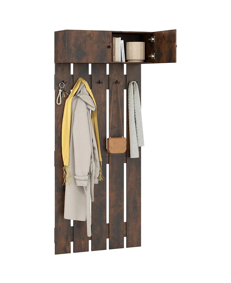 Slickblue Mounted Wall Rack for Coats, Hats, and Entryway Storage