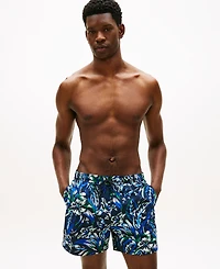 Tommy Hilfiger Men's Print Drawstring 5" Swim Trunks