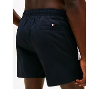 Tommy Hilfiger Men's Medium Drawstring Logo Flag 5" Swim Trunks