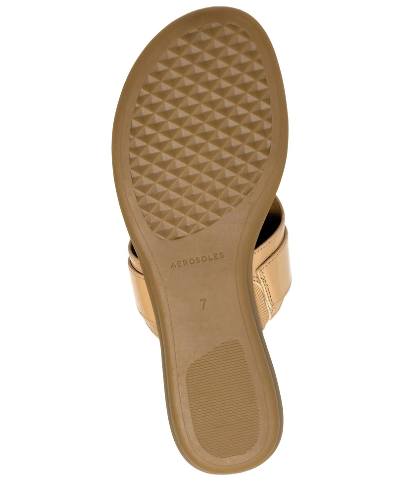 Aerosoles Women's Glam Slip-On Flat Sandals